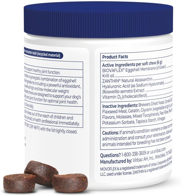 MovoFlex ADVANCED Joint Support for Large Dogs (60 soft chews)