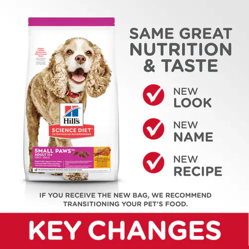 Hill's Science Diet Adult 11+ Small & Mini Chicken Meal, Brown Rice & Barley Recipe Dry Dog Food
